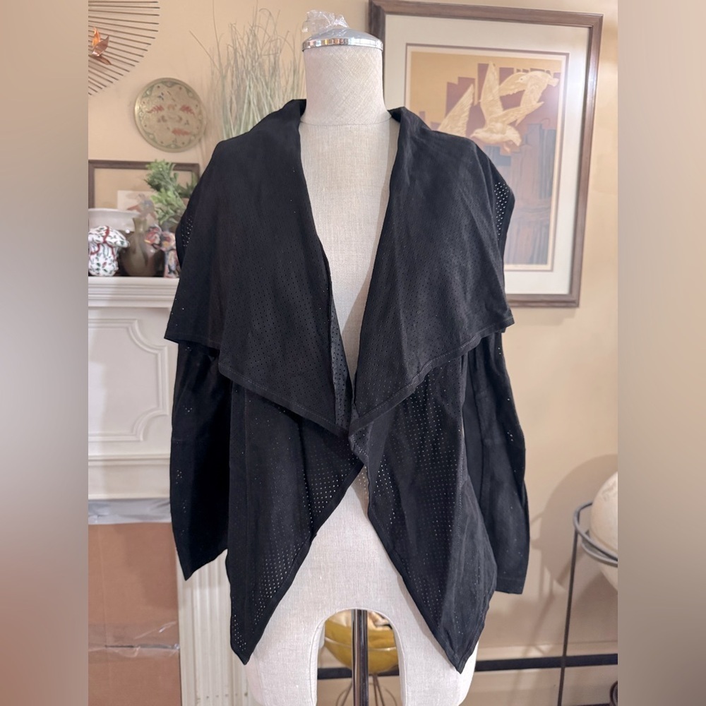 Fornarina perforated Suede Leather draped Jacket